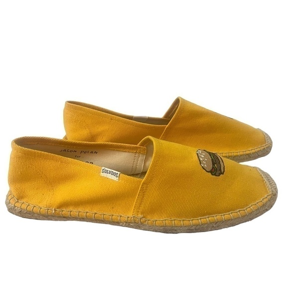SOLUDOS x Jason Polan Burger & Fries Slip On Espadrille Flats Size 10 🍔 🍟 - Picture 3 of 6